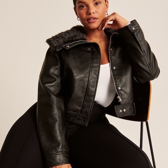 Abercrombie & Fitch Jackets & Coats Nwt Abercrombie Vegan Leather